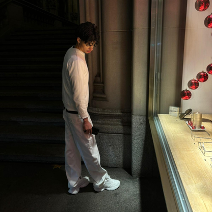 White Jeans + White Slim-Fit Sweater