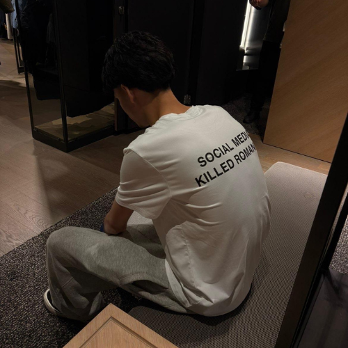 White T-Shirt – Social Media Killed Romance