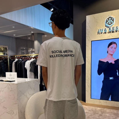 White T-Shirt – Social Media Killed Romance